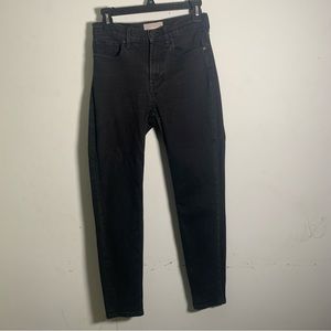 Everlane black denim jeans size 26 skinny style zip closure